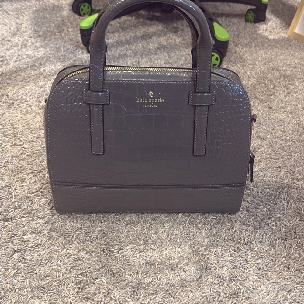Kate Spade Gray Croc-Embossed Women's Bag